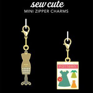 Mini Mannequin and Pattern Enamel Zipper Pulls (Set of Two) Cathe Holden